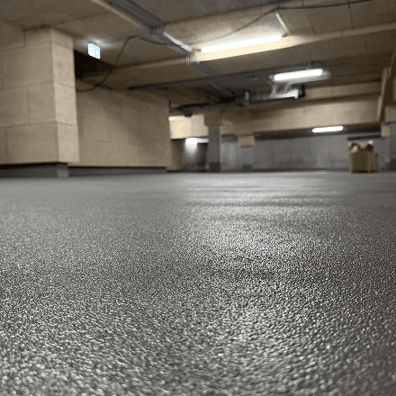 Tiefgarage – Sichtestrich / Mikrozement in Großkarolinenfeld
