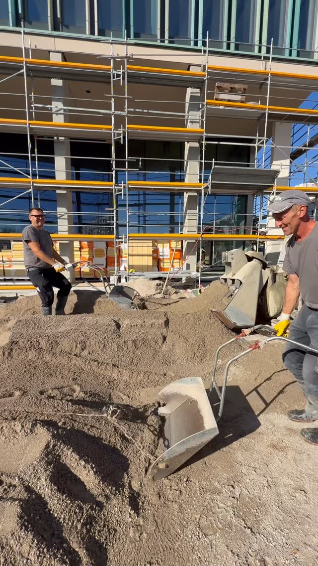 Estrichpumpe auf der Baustelle